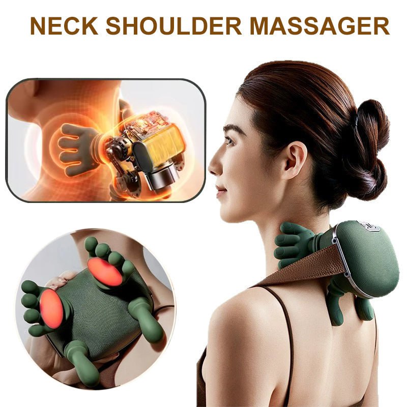 Wireless Neck and Shoulder Massager | Electric Kneading Massage for Back Relaxation