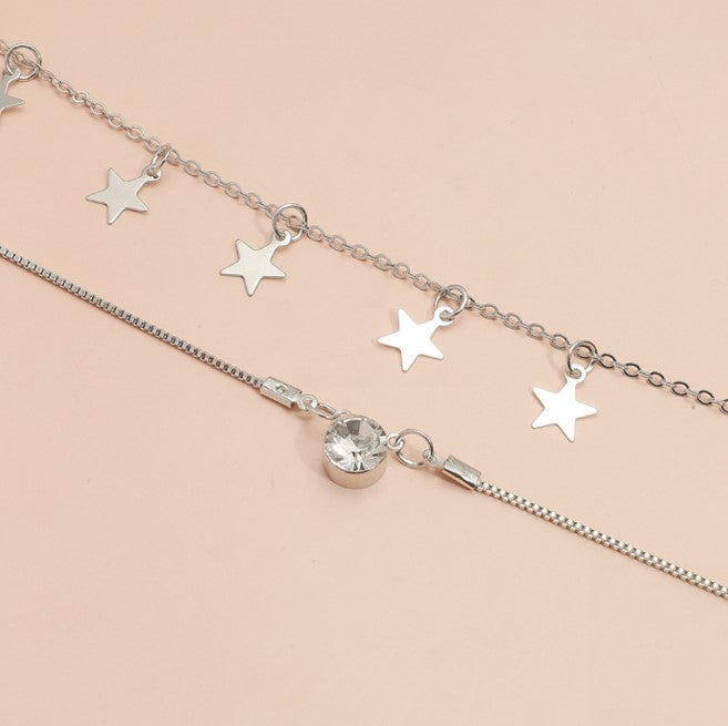 Pentagram Star Necklace with Zircon – Trendy Mystic Women's Jewelry