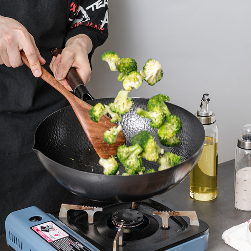 Traditioneller Eisen Wok – Handgefertigte Pfanne Premium
