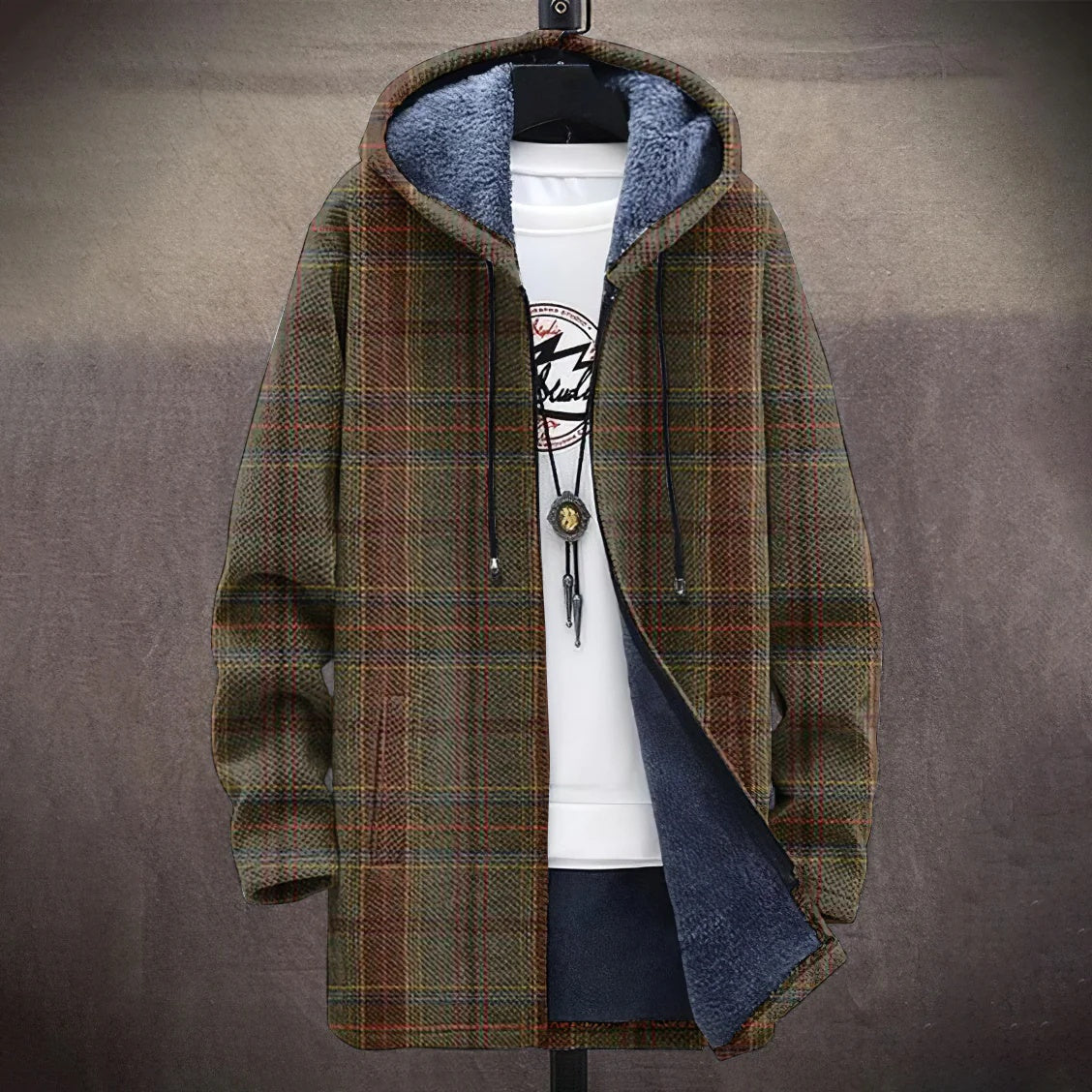 Men's Winter Jacket Digital Print – Lined Fleece Trend Jacket