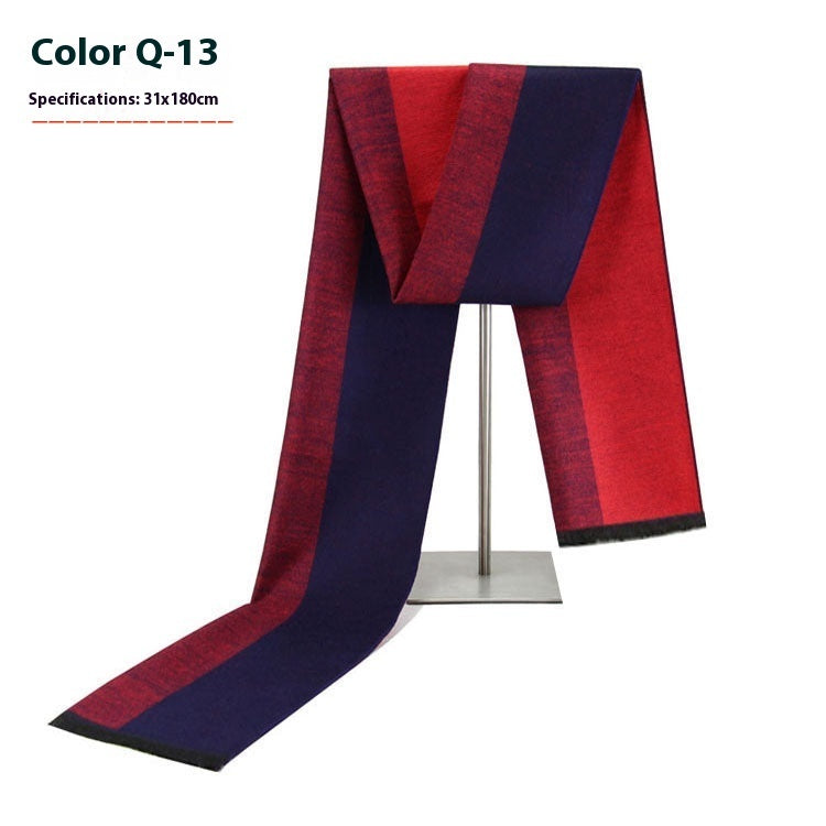 Men's Business Scarf striped soft warm elegant winter