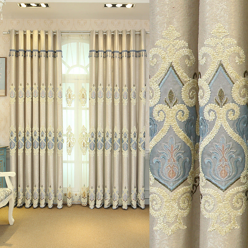 Embroidered Voile Curtain | Crown Design sheer modern