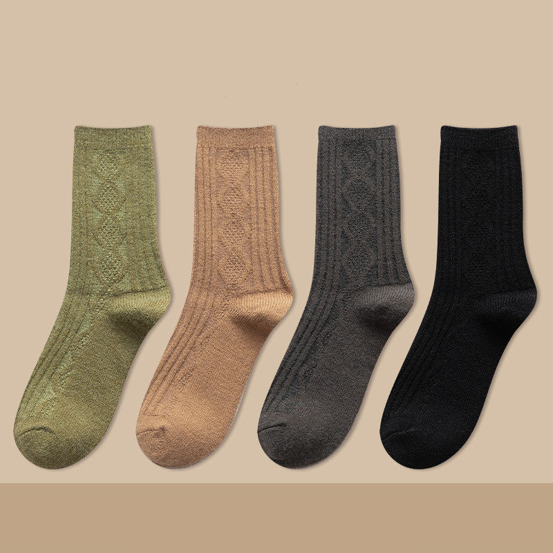 Damen Kaschmir Kniestrümpfe Warm – Dicke Kuschel Langsocken