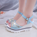 Women's Wedge Sandals Rhinestone | Summer Platform Sandals Elegant