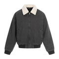 Men's Winter Jacket Fleece Lined – Contrast Design with Fur Collar