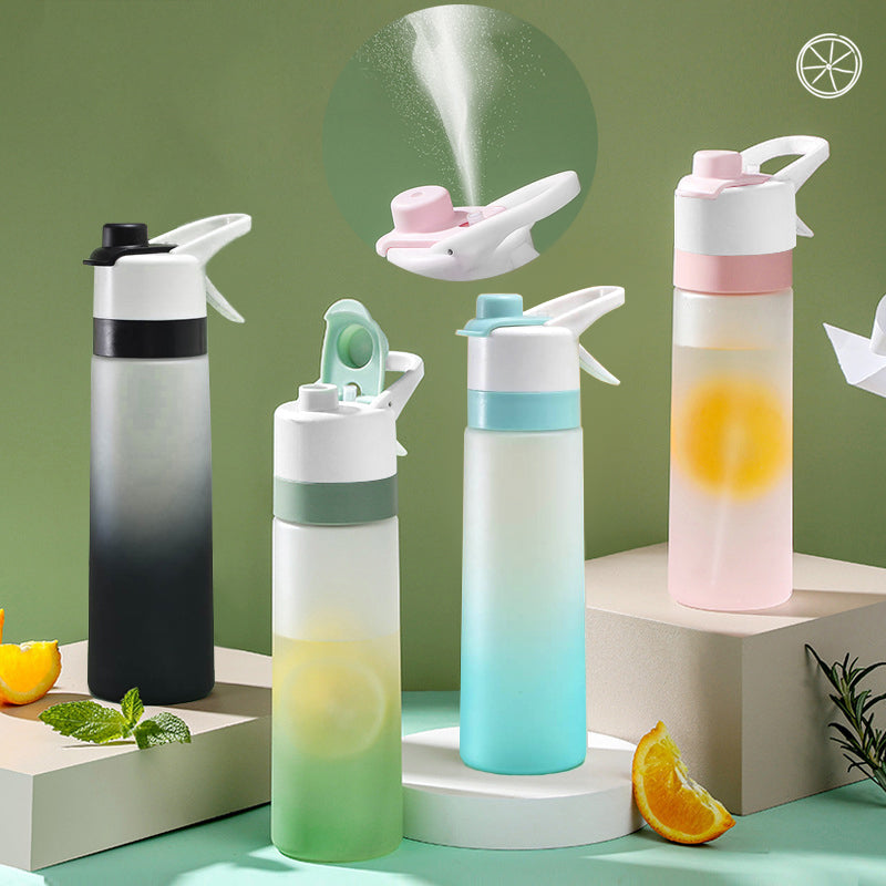 Sprüh Trinkflasche Premium – Sport Wasserflasche mit Nebelfunktion