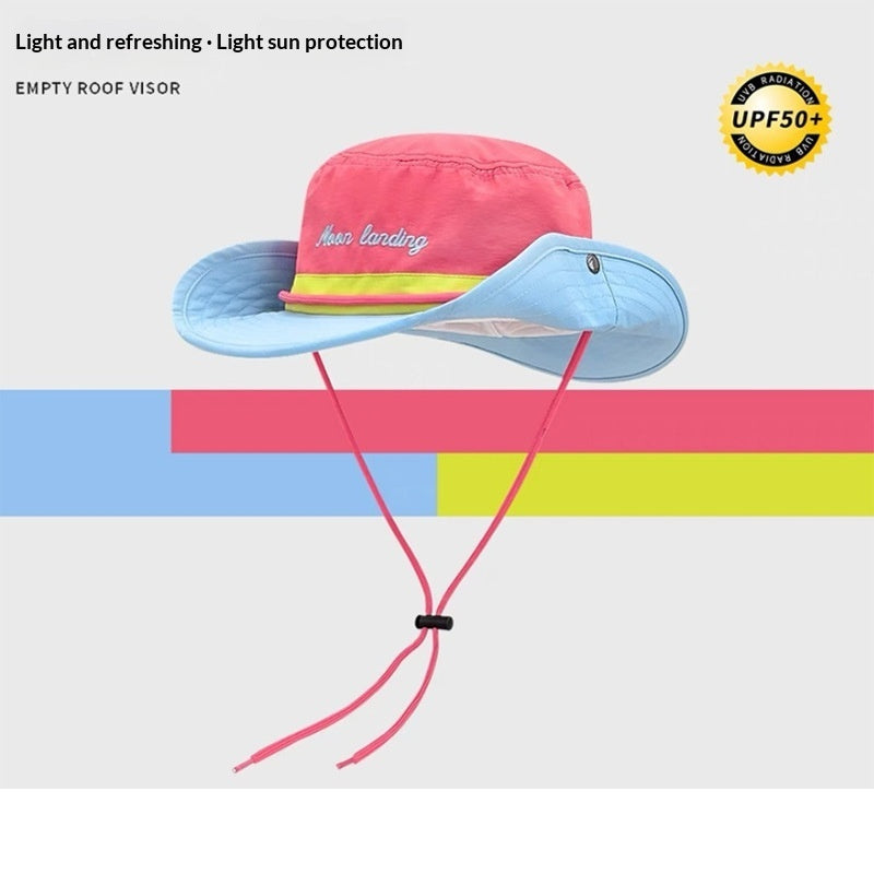 Women's Color Block Fisherman Hat – Stylish Sun Protection Bucket Hat