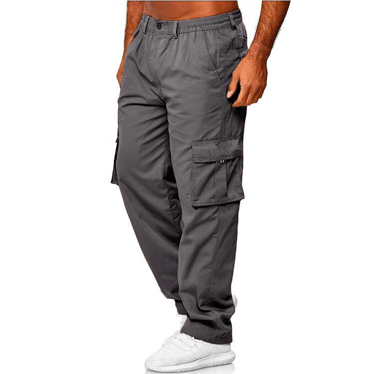 Men's Cargo Pants | Multi-Pocket Loose Straight Casual Trend
