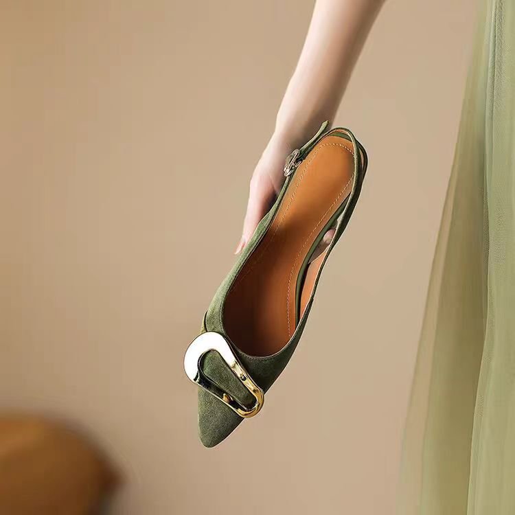 French Ballerinas for Women | Retro Flats Metal Buckle