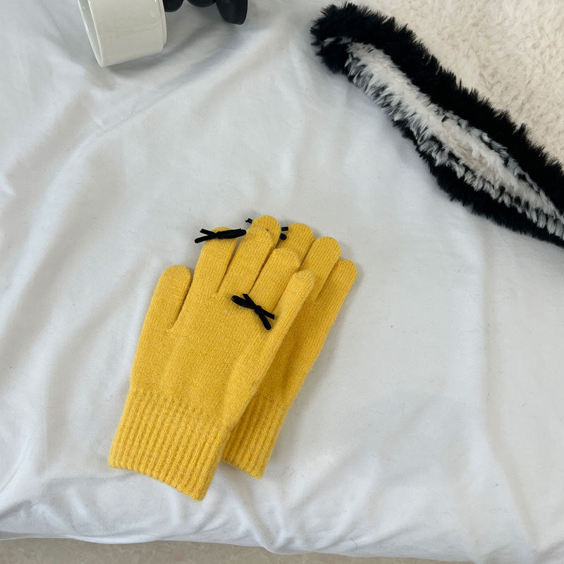 Damen Fingerlose Handschuhe mit Emoji Design – Korean Style