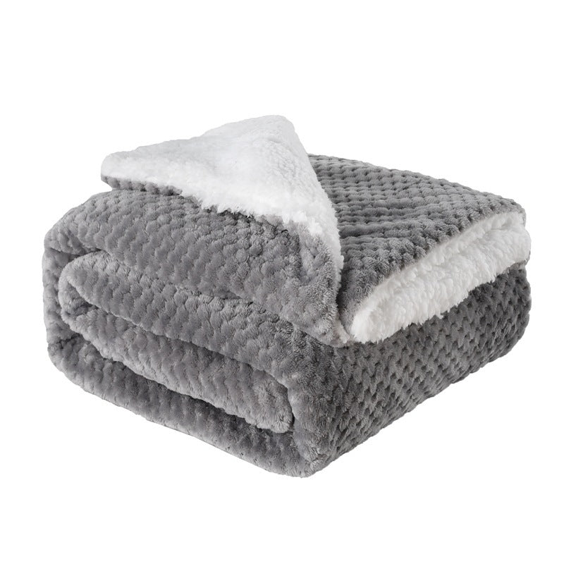 Flanell Lammwoll Decke | dick kuschelig doppellagig warm