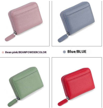RFID Leather Card Holder - Small Wallet with Coin Pocket Unisex