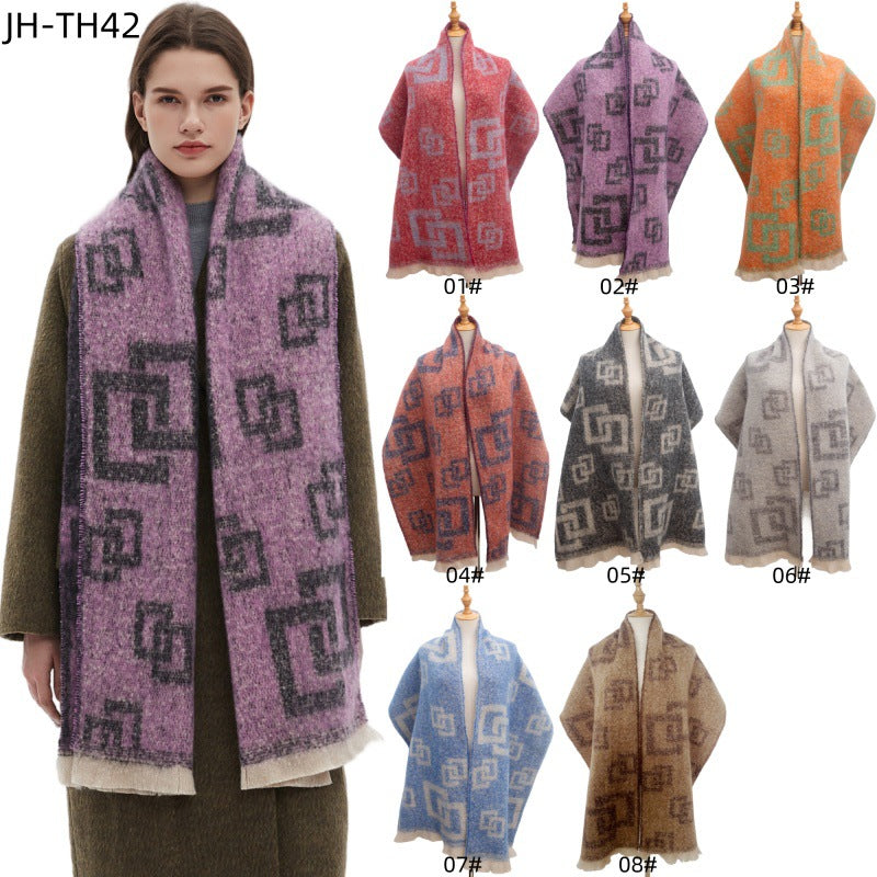 Unisex Scarf Geometric Modern Square Scarf Women Men Fashion