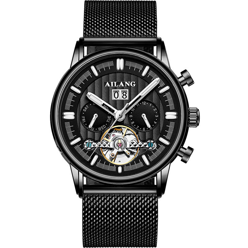 Men's Tourbillon Automatic Watch | Luxury Multifunction Mechanical