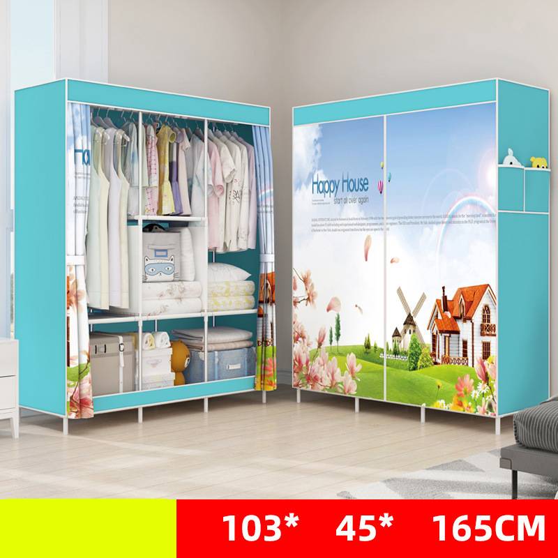 Fabric Wardrobe Dustproof | Foldable Single Room Organizer