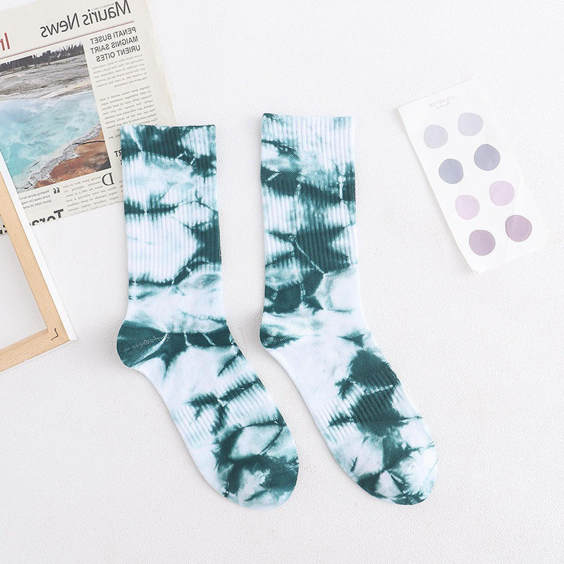 Unisex Tie Dye Trend Socken – Bunte Streetstyle Komfortsocken