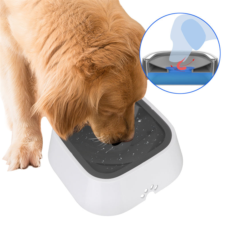 Pet Water Bowl for Dogs and Cats | Anti-Spill Slow Feeder 1.5L