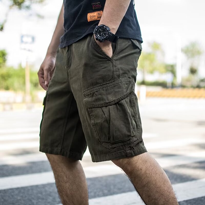Men's Workwear Shorts Hong Kong Style - Trendy Cargo Shorts