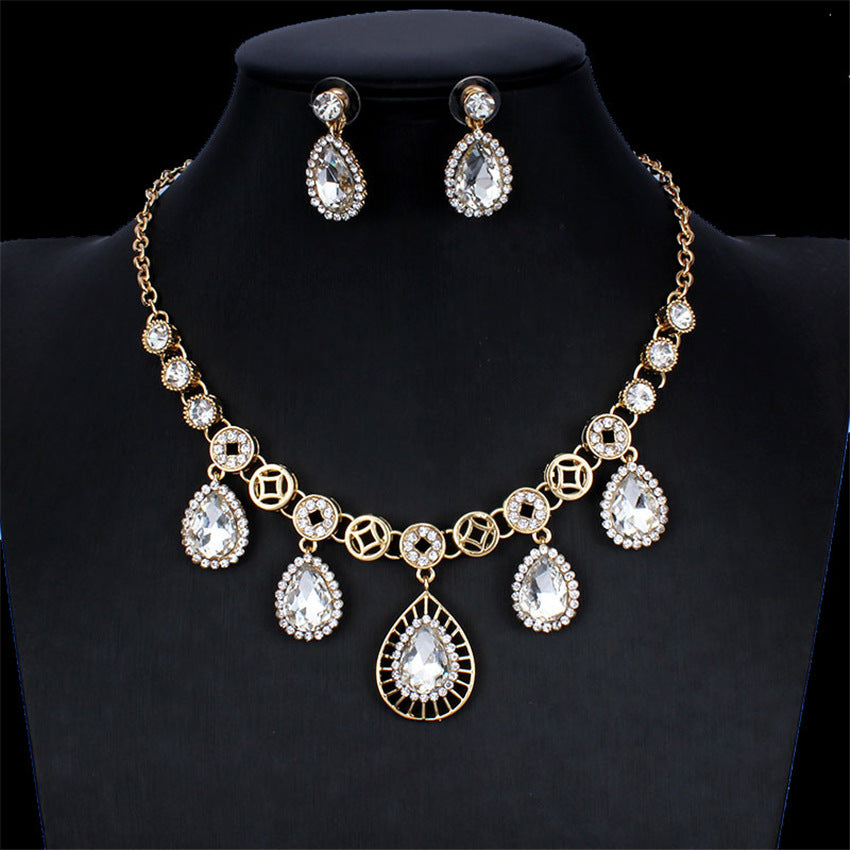 Luxury Bridal Jewelry Set - Necklace & Earrings for Wedding & Evening Gala