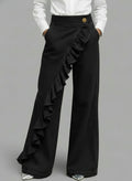 Women's Retro High Waist A-Line Jeans – Irregular Denim Trousers
