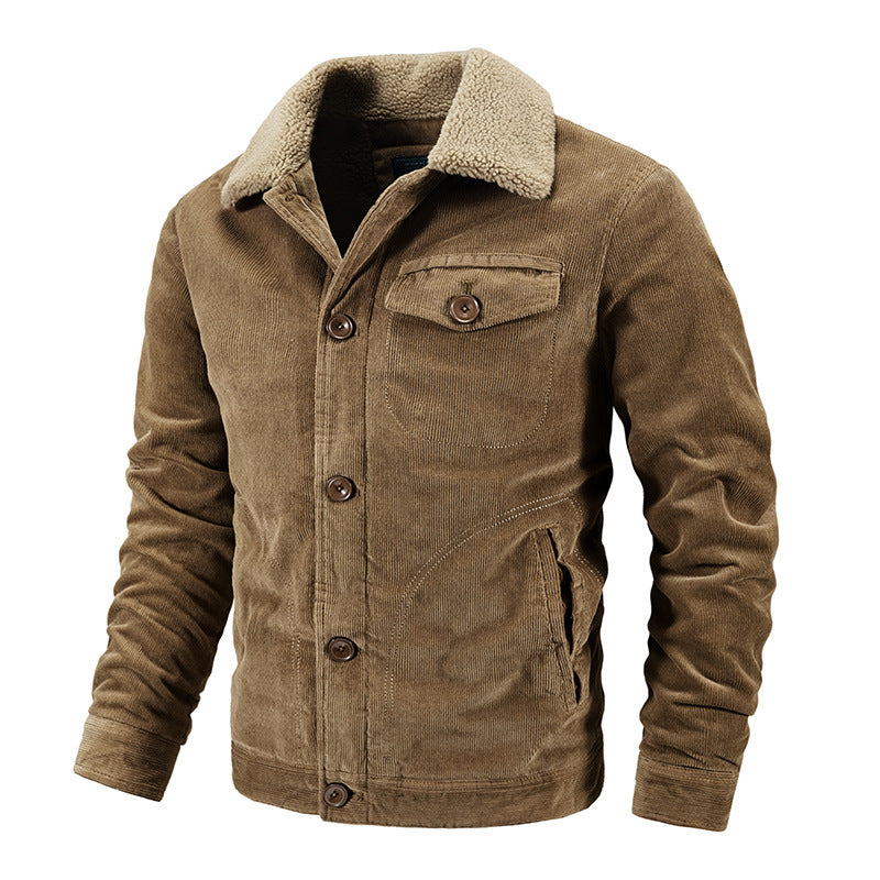 Herren Cordjacke Loose Fit – Modische Freizeitjacke Trend Style