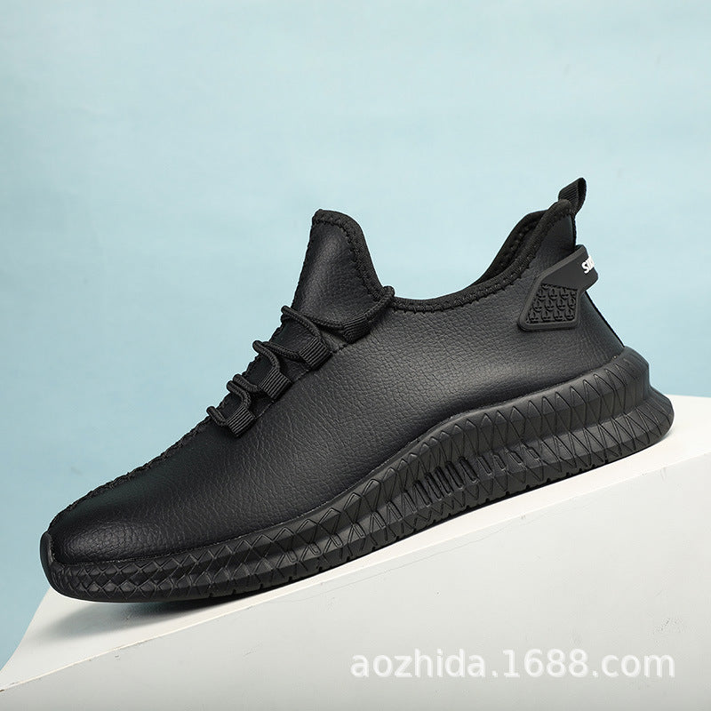 Men's Leather Sneakers | Elegant Sporty Casual Shoes