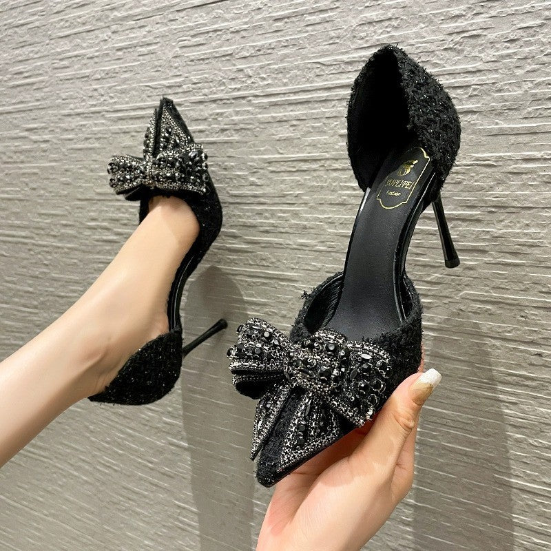 Women's High Heels Black Elegant | Sexy Heeled Shoes Fashion