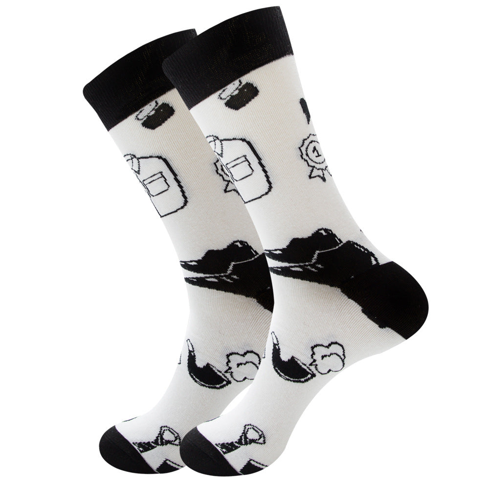 Women's Fashion Socks Geometric | Fruit Street Style Socks