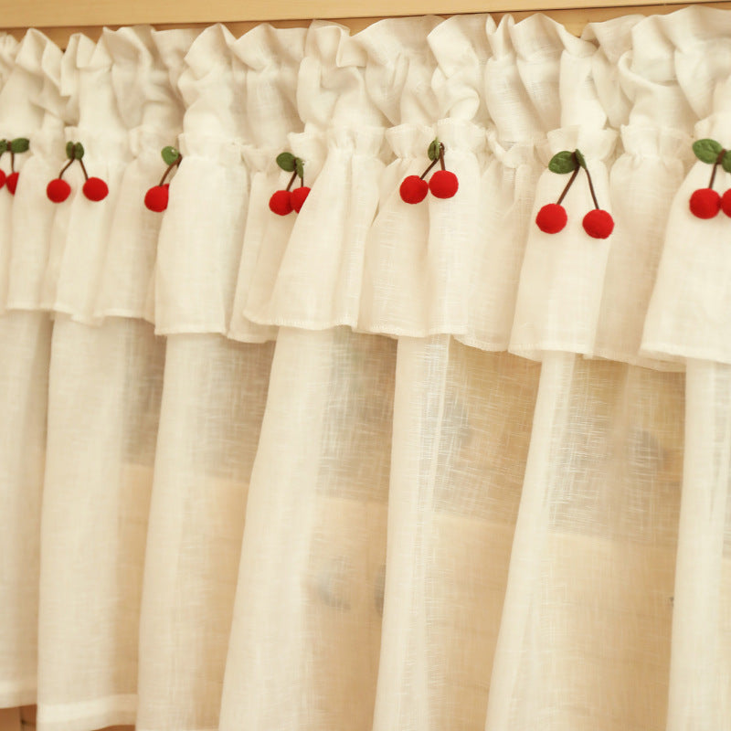 Linen Bistro Curtain | Short Kitchen Curtain Natural Fresh