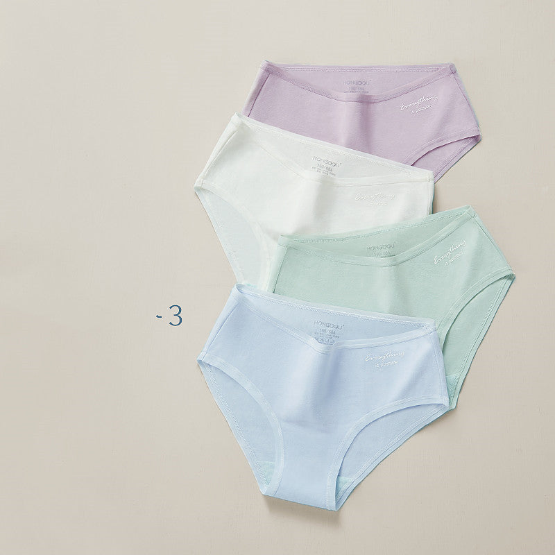 Women's Cotton Mid Waist Briefs | Breathable & Skin-Friendly