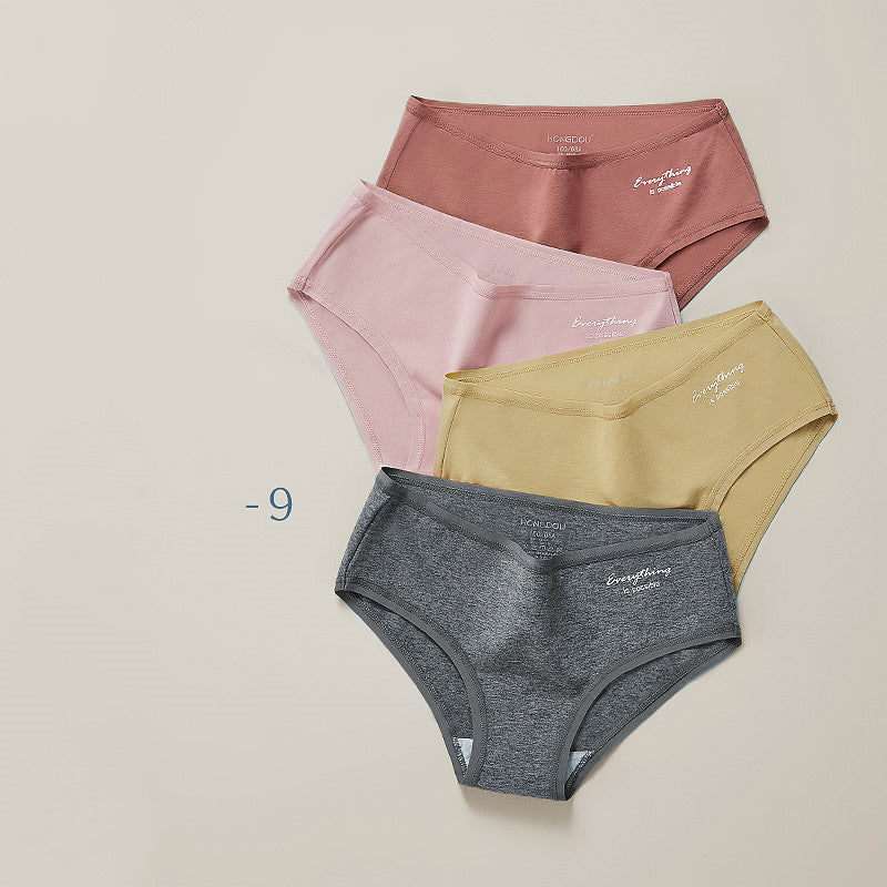 Women's Cotton Mid Waist Briefs | Breathable & Skin-Friendly