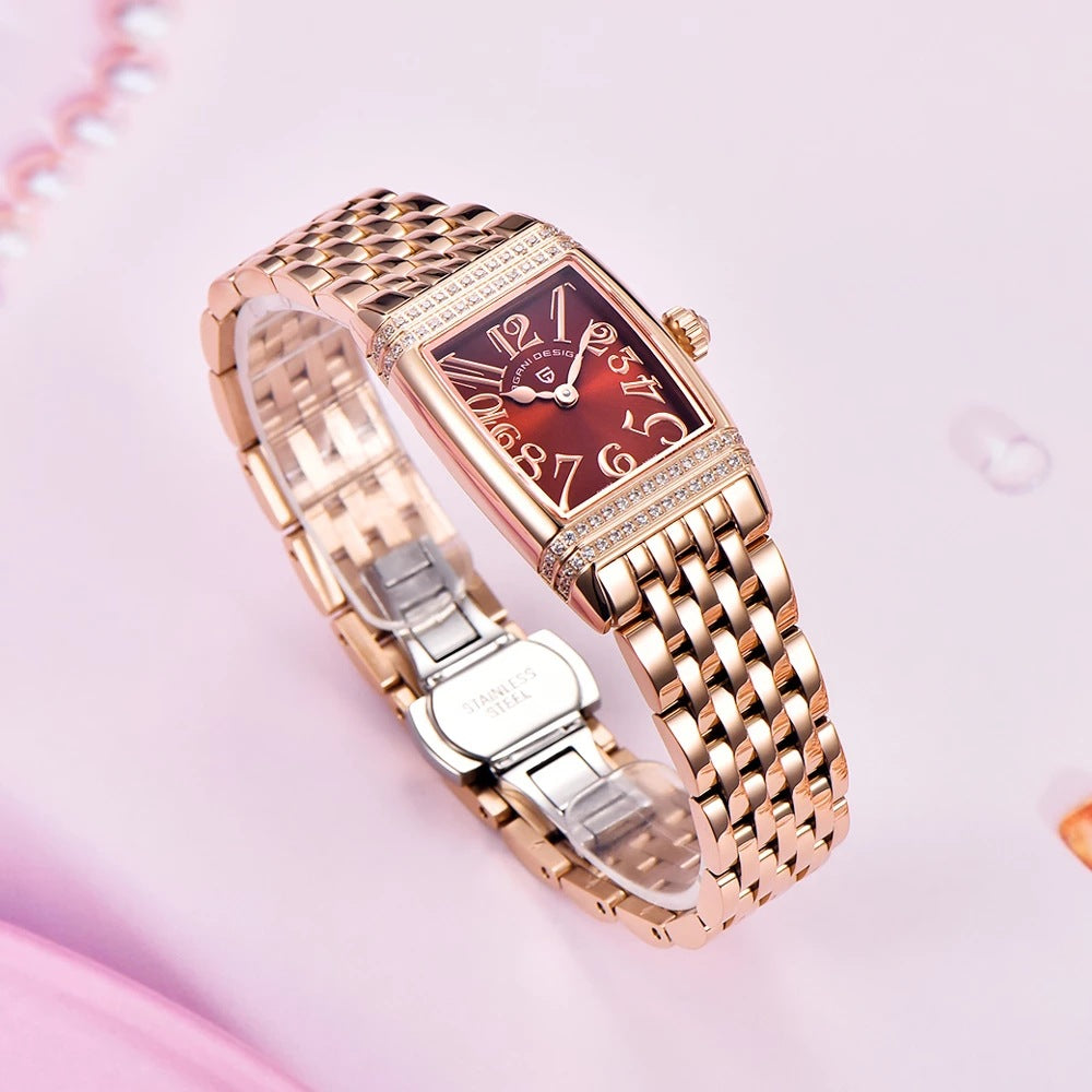 Women's Square Quartz Watch | Elegant Rhinestone Fashion Watch