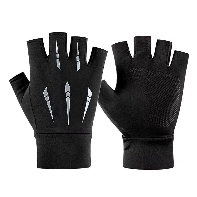 Half-Finger Gloves Summer Ice Silk Non-slip Breathable