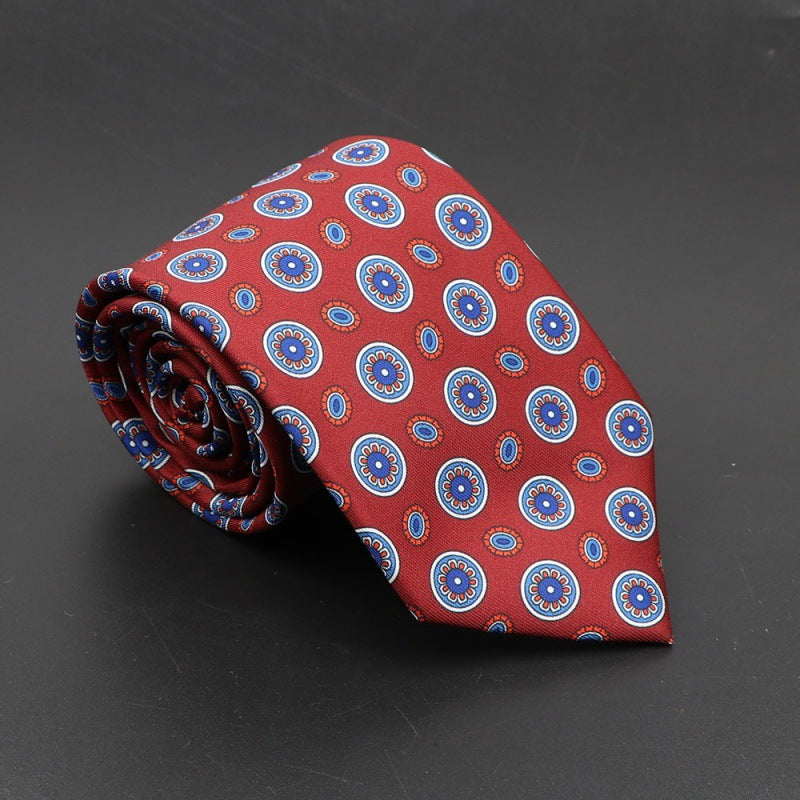 Men's Silk Tie Bohemian 7.5 cm Soft Elegant Modern