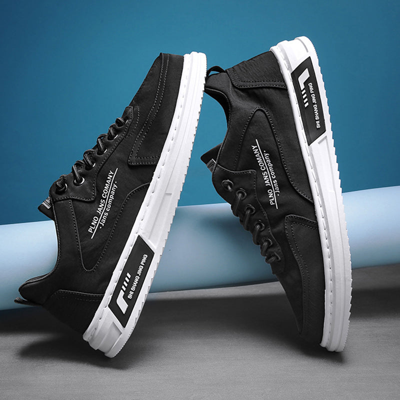 Men's Platform Canvas Sneakers Lace-up Trend Casual