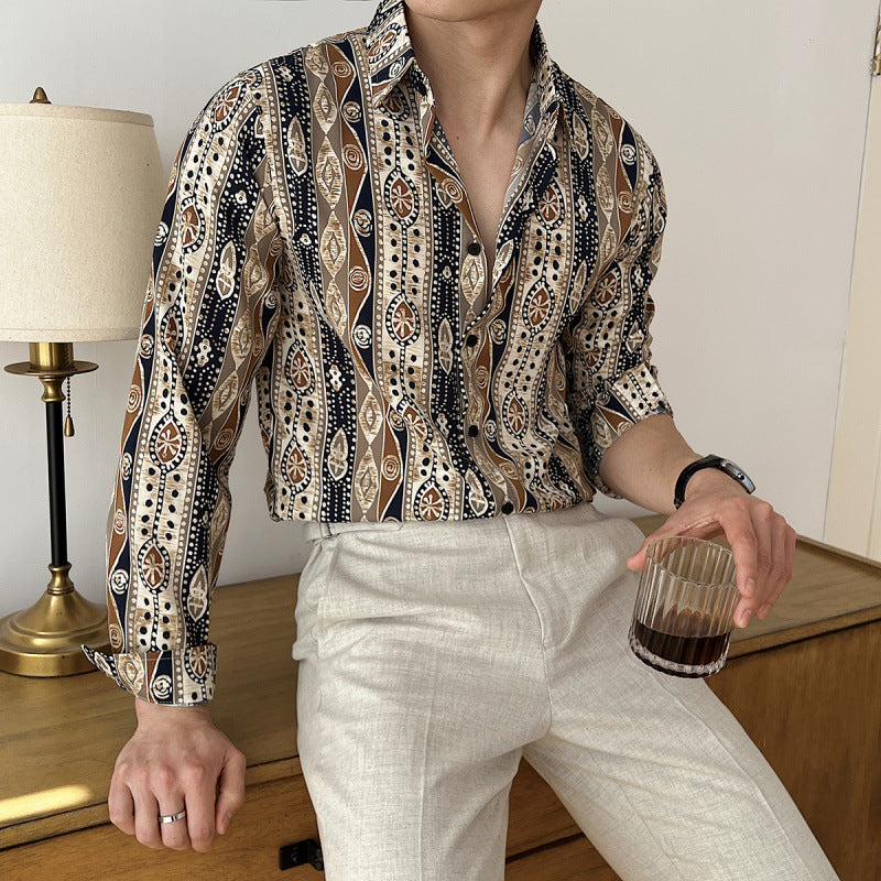 Men's Short Sleeve Floral Shirt | Summer Oversize Trendy Shirt
