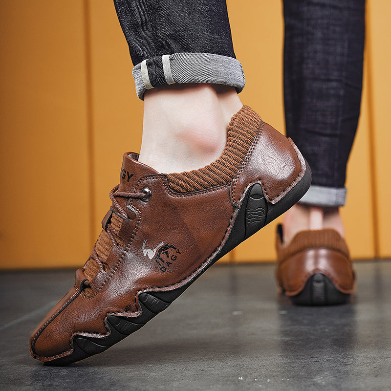 High-Quality Men's Sneakers Fashion Lace-up Flat Shoes