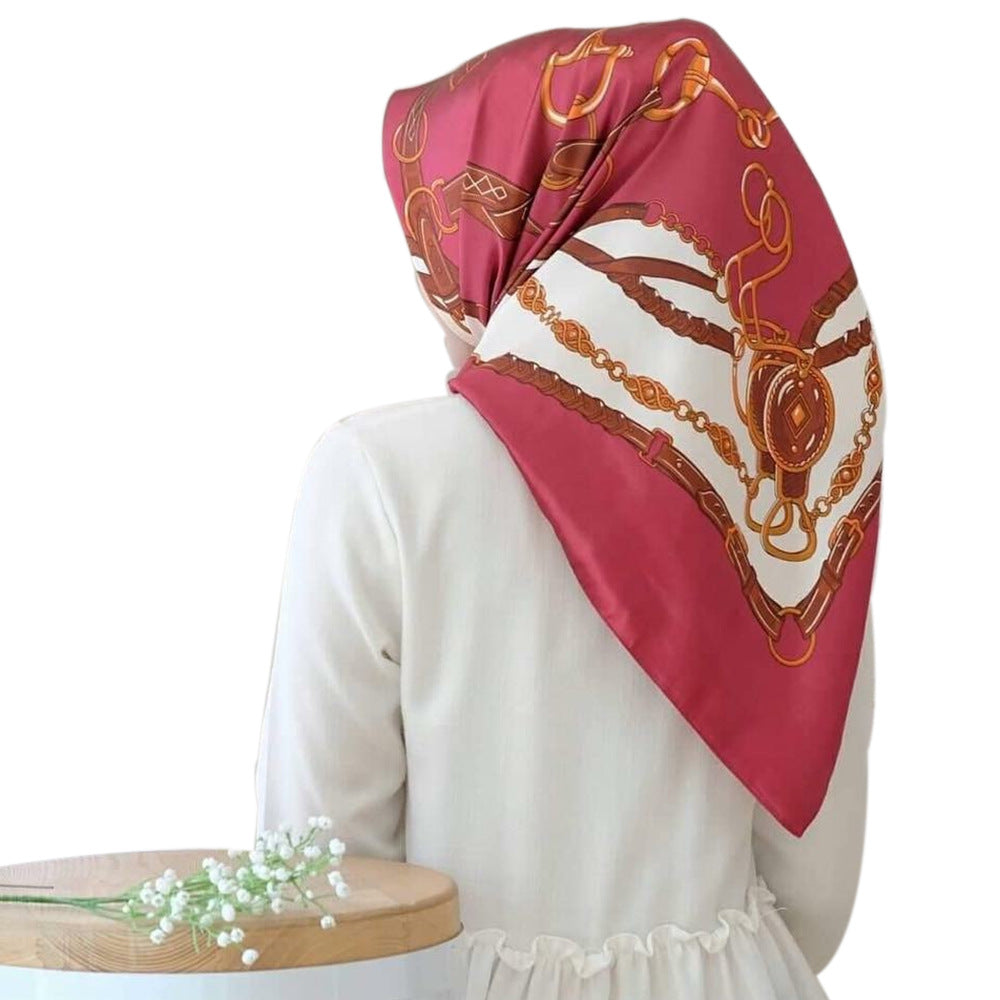 Ladies Large Headscarf Rayon Scarf Printed Elegant Versatile