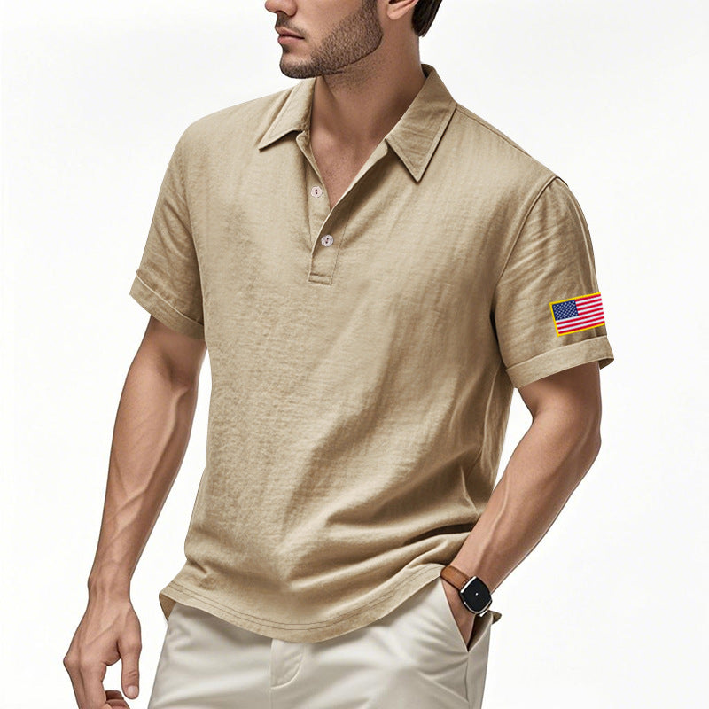Men's Linen Shirt Short Sleeve | Lightweight Airy Summer Shirt