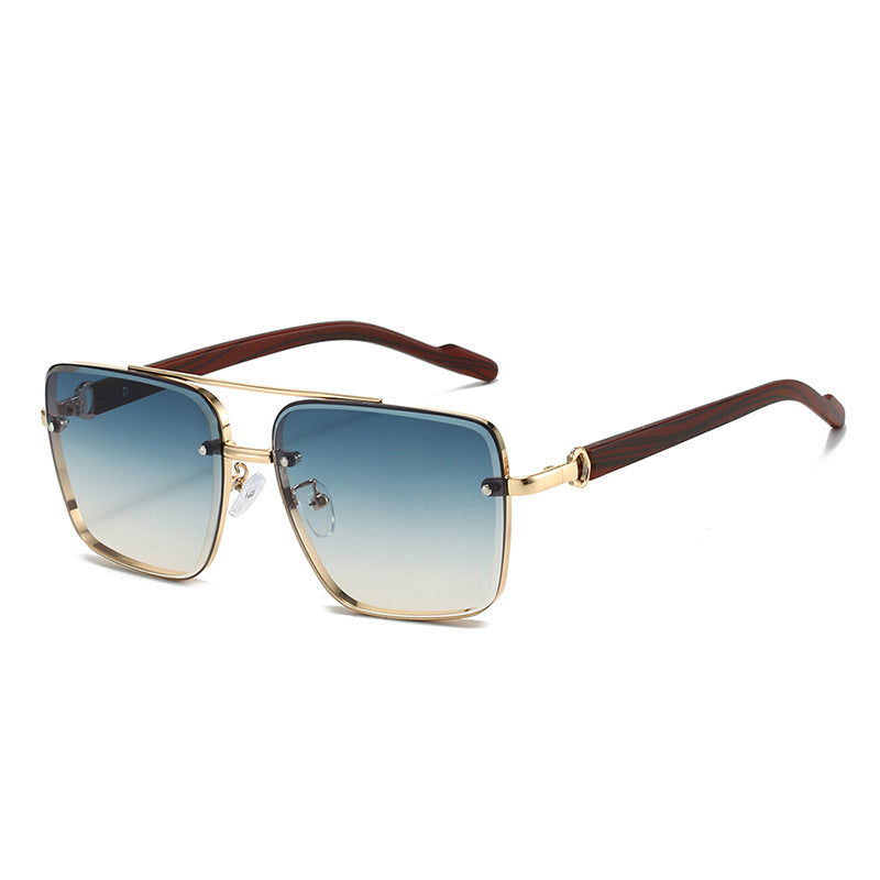 Herren Sonnenbrille Doppelsteg | Holzoptik | Moderne Brille