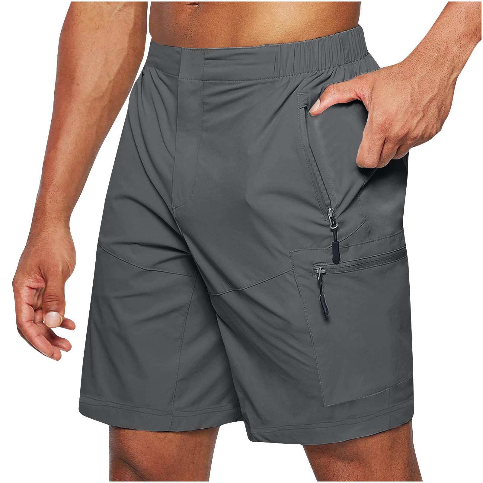 Men's Summer Shorts Knee-Length – Elastic Casual Long Shorts