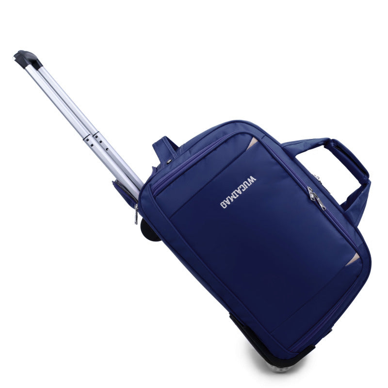 Oxford Fabric Folding Trolley Travel Bag – Lightweight Luggage