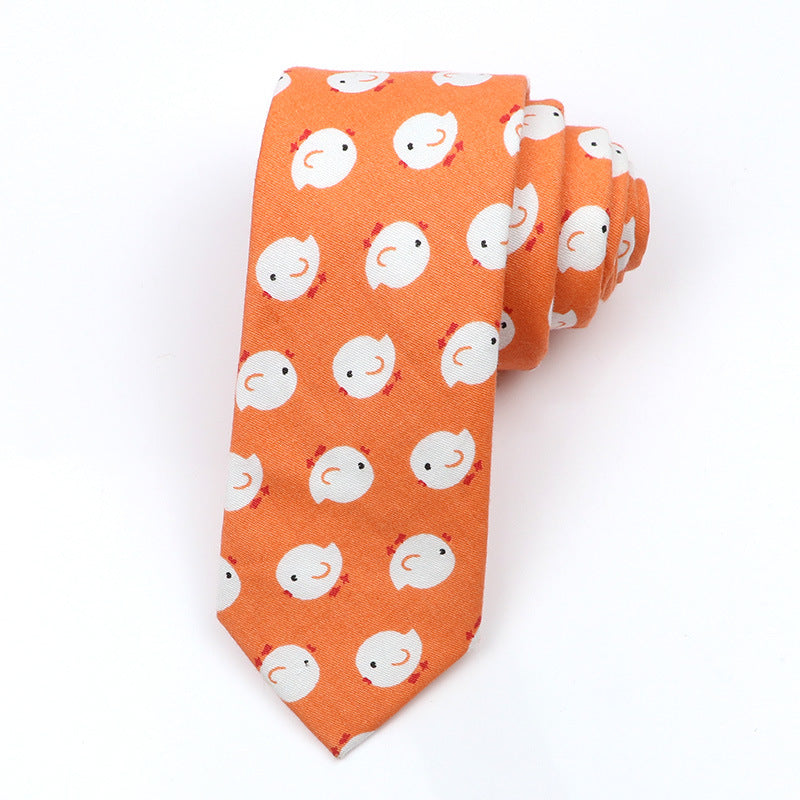 Slim Tie Men's Cotton Korean Slim Modern Elegant