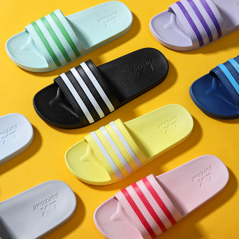 Unisex Bath Slippers | Non-slip & Comfortable Stripe Design
