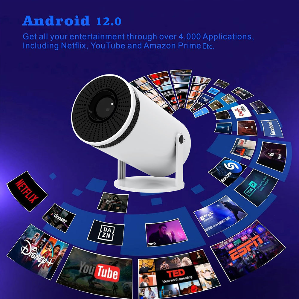Y5S Mini 4K Beamer Bluetooth – Tragbarer HD Heimkino Projektor