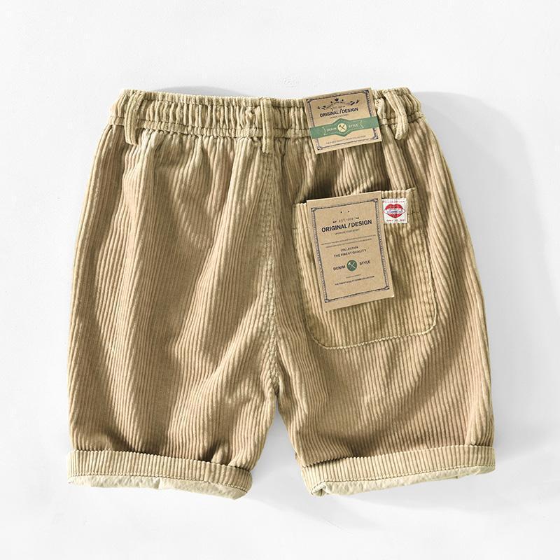 Men's Corduroy Shorts Vintage Style – Fashionable Casual Summer Shorts