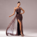 Leo Sequin Evening Dress for Women | One-Shoulder Glamour Dress