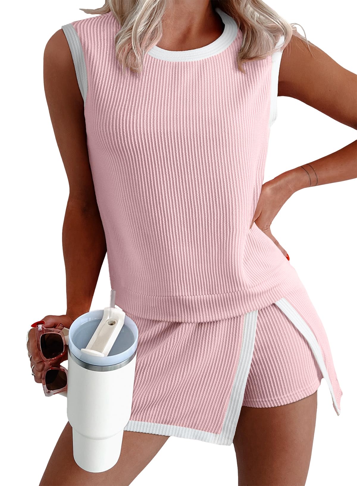 Damen Sommer Lounge Set – Sportlicher Zweiteiler Fashion Look