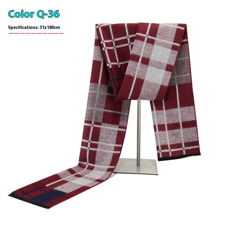 Men's Business Scarf striped soft warm elegant winter