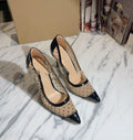 Sexy Mesh Stiletto Pumps for Women | Elegant Pointed High Heels